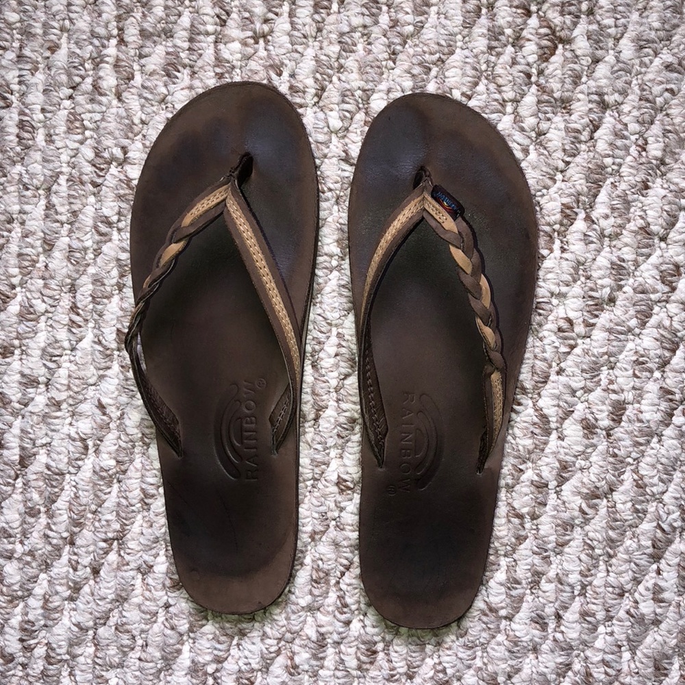 Braided Rainbow Flip-Flops